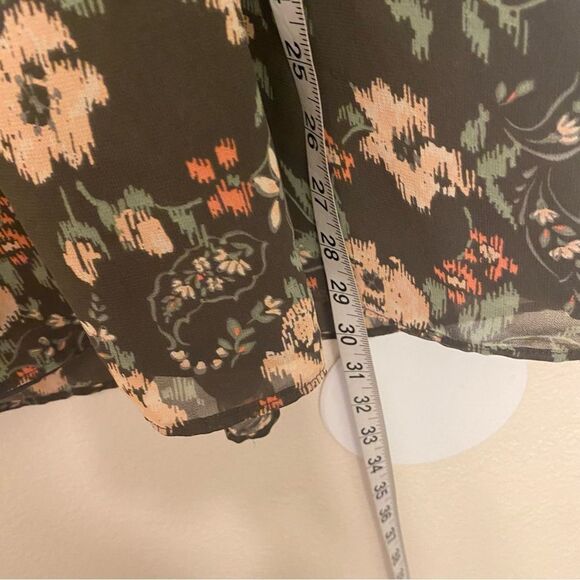 OshKosh gray cozy knit ribbed crew neck long sleeve sweater dress floral 14 - Picture 7 of 9